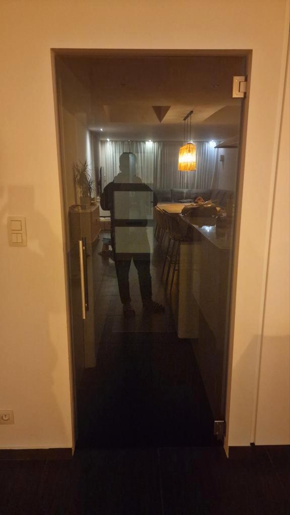 Porte vitrée Thys Thytan Everyway - Gris fumé, Bricolage & Construction, Fenêtres & Moustiquaires, Verre, Enlèvement