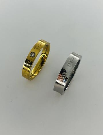 Zilveren en gouden T&C-ringen  beschikbaar voor biedingen