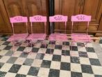 Lot de 4 chaises de jardin, Ophalen, Gebruikt, Metaal, Inklapbaar