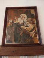 Peinture à l'huile (Urbain Marcel) scène de lecture, Enlèvement