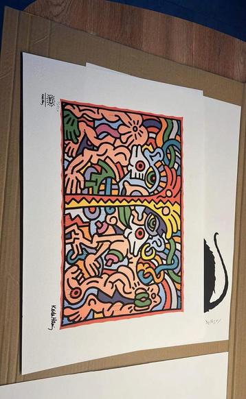 Keith Haring litho - zonder kader., Enlèvement ou Envoi