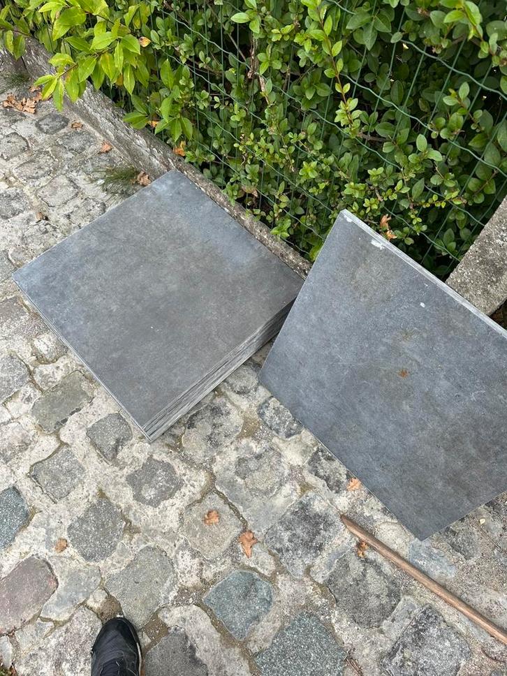 Antraciet Terras Tegel 60x60cm - 30m2, Doe-het-zelf en Bouw, Tegels, Gebruikt, Vloertegels, Ophalen