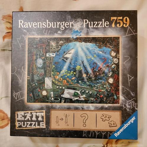 Ravensburger 759 stukjes "in de onderzeeër" exit puzzel, Hobby en Vrije tijd, Denksport en Puzzels, Zo goed als nieuw, Legpuzzel