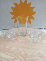 Glazen waterkan Ricard en 6 Glazen met transparante letters, Verzamelen, Ophalen of Verzenden, Nieuw, Waterglas
