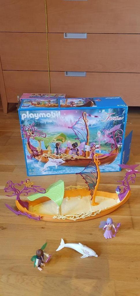 PLAYMOBIL Fairies 9133 Betoverde feeënboot, Kinderen en Baby's, Speelgoed | Playmobil, Zo goed als nieuw, Complete set, Ophalen of Verzenden