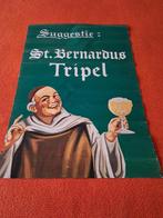 oude affiche  triple st. bernardus, Ophalen of Verzenden, Gebruikt, Reclamebord