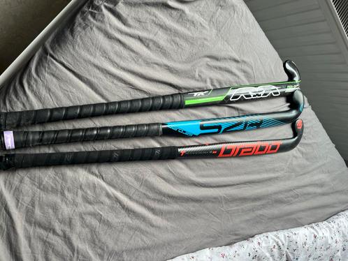 Hockeyzak met drie sticks maat 34, Sport en Fitness, Hockey, Zo goed als nieuw, Tas, Ophalen