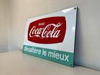 Coca Cola emaille reclamebord, Verzamelen, Merken en Reclamevoorwerpen, Ophalen of Verzenden, Gebruikt, Reclamebord