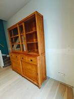 Grote teakhouten vitrinekast met lades, Ophalen, Met deur(en), 200 cm of meer, 150 tot 200 cm