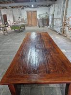 270 cm lange boerentafel mooi geleefd blad met 2 laden, Ophalen of Verzenden, Gebruikt
