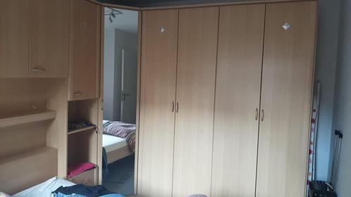 Hoekwandkast slaapkamer (zonder bed)., Huis en Inrichting, Slaapkamer | Complete slaapkamers, Gebruikt, Ophalen