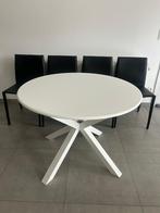 Eettafel met 4 stoelen, Huis en Inrichting, Tafels | Eettafels, Ophalen, Zo goed als nieuw