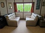 TAUPE BUFFELLEDEREN SALON 3 EN 2 ZIT, Ophalen, Gebruikt, Leer