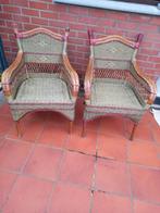 Lot de 2 chaises  en rotin  vintage, Ophalen of Verzenden, Zo goed als nieuw, Rotan