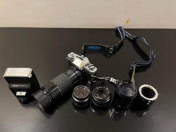 Minolta x300 met 4 objectieven