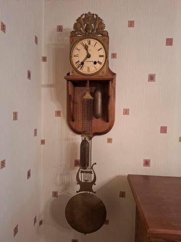 Ancienne horloge comtoise murale – Rouen (signée Moutier) beschikbaar voor biedingen