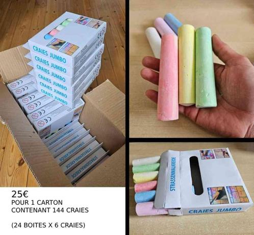 144 Jumbo kleurkrijtjes - Kinderen en straatartiesten -NIEUW, Hobby en Vrije tijd, Tekenen, Nieuw, Potlood of Stift, Ophalen of Verzenden