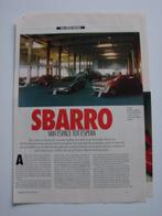 Artikel Sbarro, Boeken, Auto's | Folders en Tijdschriften, Ophalen of Verzenden, Zo goed als nieuw, Overige merken