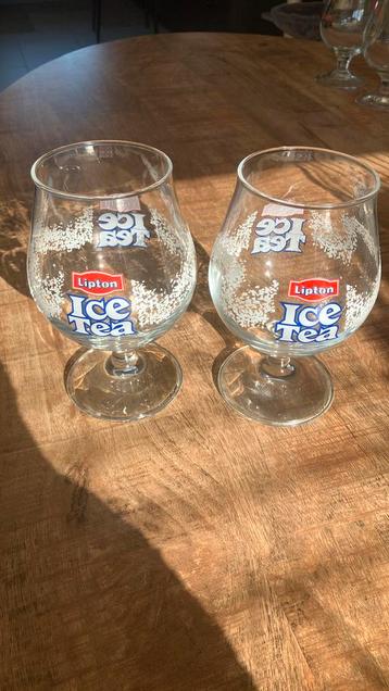 Ice tea glazen, Verzamelen, Glas en Drinkglazen, Ophalen, Zo goed als nieuw