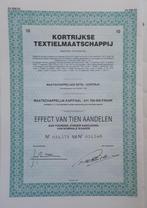 Kortrijkse Textielmaatschappij - Kortrijk - 1970, Ophalen of Verzenden, 1970 tot heden, Aandeel