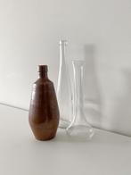 Magnifique vase en verre vintage, Comme neuf, Moins de 50 cm, Autres couleurs, Enlèvement ou Envoi