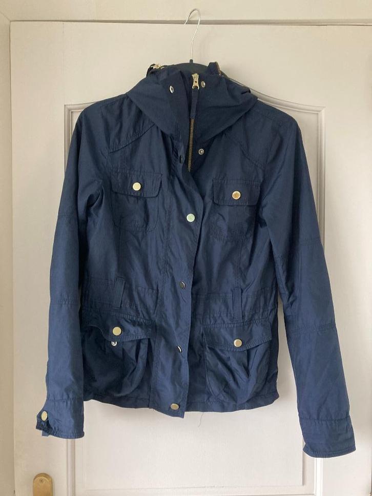 Blauwe zomerjas met kap Zara maat S, Kleding | Dames, Jassen | Zomer, Maat 36 (S), Blauw, Ophalen of Verzenden