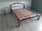 Tweepersoonsbed + nachttafels, Huis en Inrichting, Ophalen, Gebruikt, Tweepersoons, 140 cm