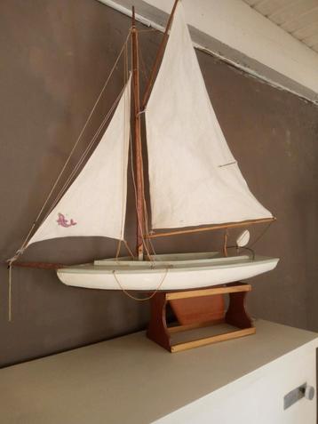 antieke houten model zeilboot, Enlèvement, Utilisé