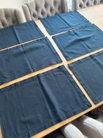 Tafelnapjes 12 stuks donkerblauw linnen, Ophalen, Zo goed als nieuw