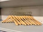 Kleerhangers hout verdikt op schouder - per 10 stuks, Ophalen, Gebruikt, Hout, Volwassenen