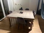 Table carrée en panneaux de coffrage 150cm de côté, Comme neuf