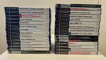 Lot Playstation 2 Games en 3 Originele Memory Cards (PS2) beschikbaar voor biedingen
