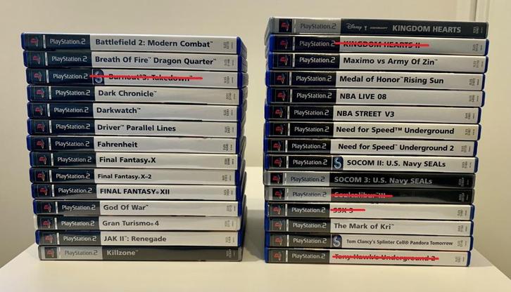 Lot Playstation 2 Games en 3 Originele Memory Cards (PS2), Games en Spelcomputers, Games | Sony PlayStation 2, Gebruikt, Ophalen