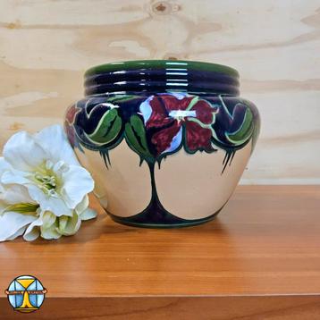 Antieke Art Nouveau Gouda Plateel Zuid Holland Vaas (ca 1900 beschikbaar voor biedingen