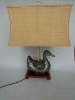 tafellamp met tinnen eend, Ophalen, Gebruikt, Metaal, Minder dan 50 cm