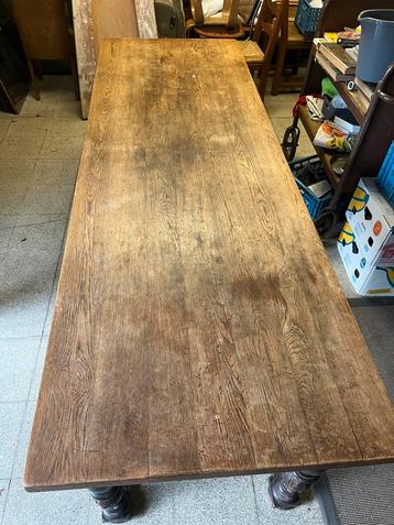 Table de monastère 240 cm X 80 cm + (6 chaises), Enlèvement, Comme neuf
