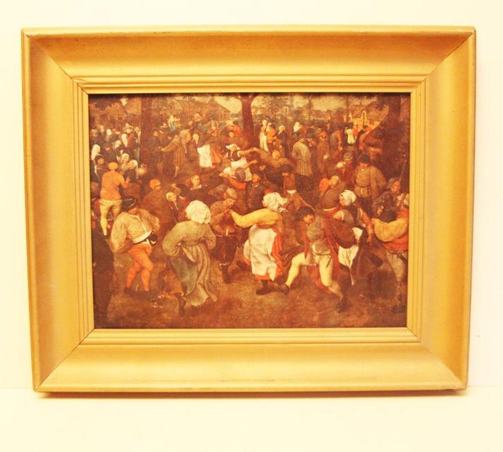 Pieter Bruegel Schilderij 'The Wedding Dance' / Jaar 1560, Antiek en Kunst, Kunst | Schilderijen | Klassiek, Ophalen of Verzenden
