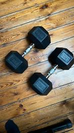 2x25 kg halters (zeskant) / 2 haltères de 25 kg (hexagonaux), Sport en Fitness, Ophalen, Gebruikt, Dumbbell