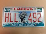 USA, Florida: "Save the Manatee" echte gebruikte nummerplaat, Verzamelen, Gebruikt, Ophalen of Verzenden