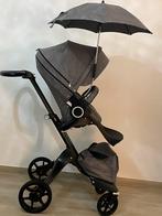 Stokke Xplory Black Grey Melange 3-in-1 complete Set, Ophalen of Verzenden, Zonnekap, Zo goed als nieuw