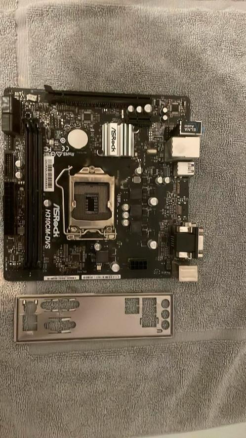 Asrock H310CM-DVS moederbord, Informatique & Logiciels, Cartes mères, Comme neuf, Intel, DDR4, Enlèvement ou Envoi