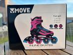 Move Fast Inlineskates - Maat 34-37 - roze/zwart/blauw, Sport en Fitness, Skeelers, Ophalen, Zo goed als nieuw, Kinderen