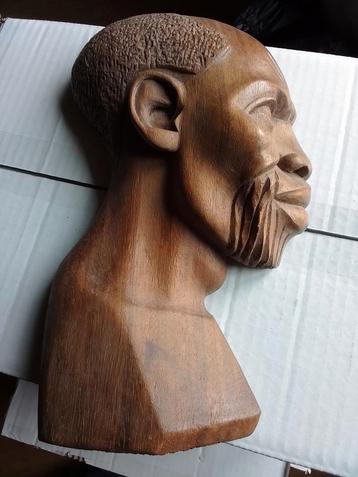 Sculpture comme masque en bois fait main africain