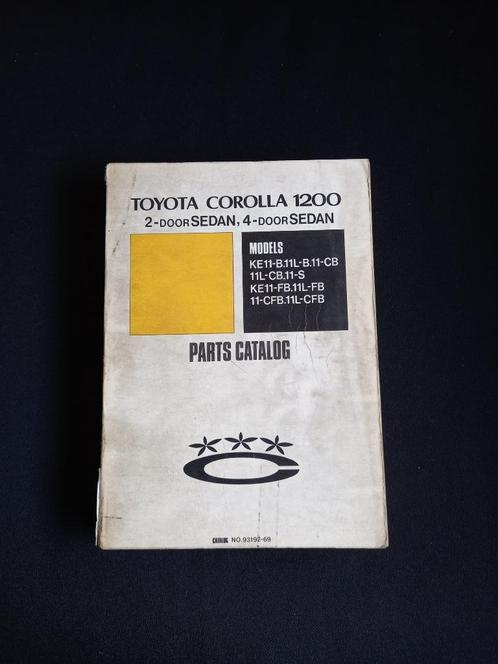 Manuel de pièces Toyota Corolla 1200 Sedan (93192-69), Autos : Divers, Modes d'emploi & Notices d'utilisation, Enlèvement ou Envoi