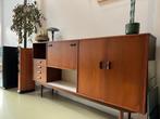 Vintage teak buffetkast / barkast - mid-century Deens design, Huis en Inrichting, Ophalen, Teakhout, Zo goed als nieuw, 100 tot 150 cm