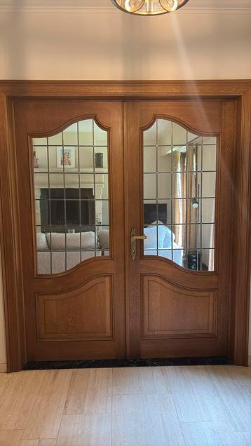 Prachtige eiken dubbele binnendeur (handwerk) beschikbaar voor biedingen
