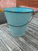 Vintage emaille emmer/cache pot, Ophalen of Verzenden