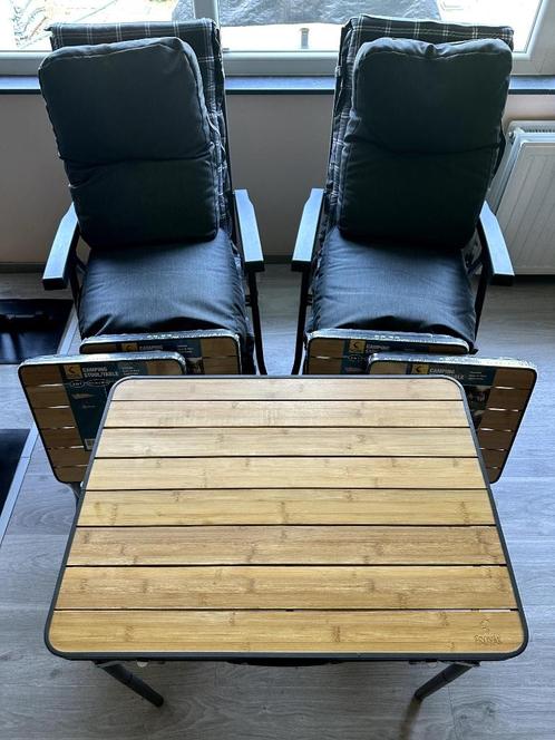 Camping/tuinset - tafels, stoelen, relax -160€, Caravans en Kamperen, Kampeeraccessoires, Nieuw, Ophalen