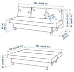 Canapé-lit 3 places IKEA (gris foncé), Maison & Meubles, Chambre à coucher | Canapés-lits, Comme neuf, Enlèvement, Gris