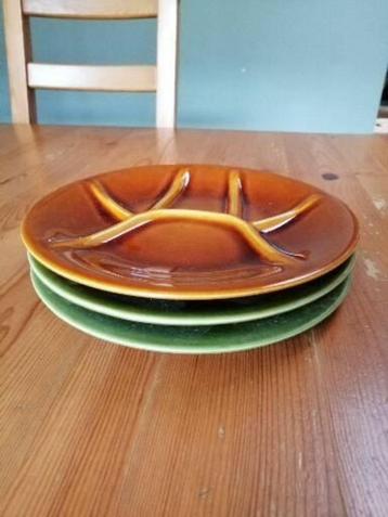 Assiettes à fondue vintage, Enlèvement, Utilisé, Assiettes(s)